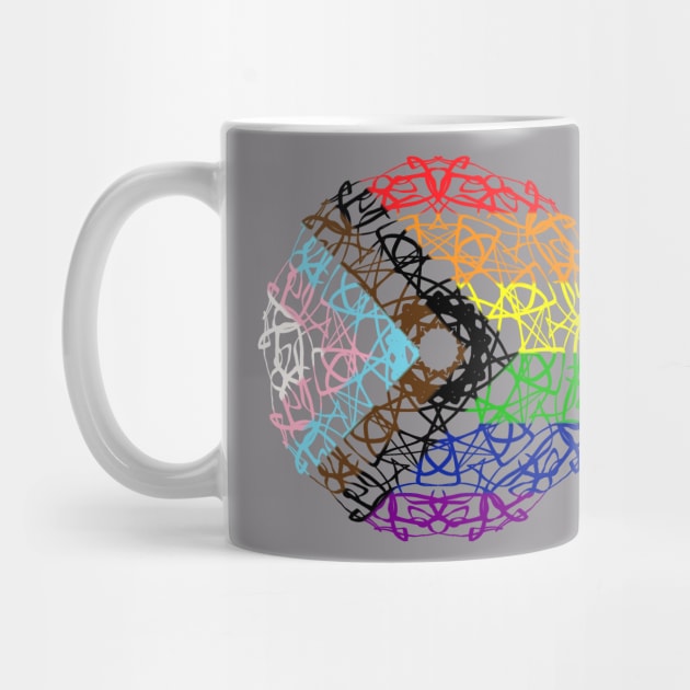 Progress Pride Flag Kaleidoscope by CipherArt